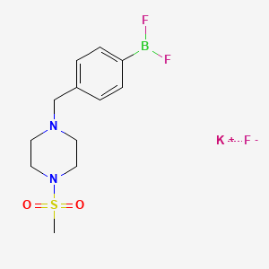 Potassium;difluoro-[4-[(4-methylsulfonylpiperazin-1-yl)methyl]phenyl]borane;fluoride