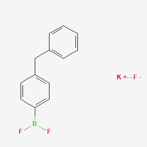 molecular formula C13H11BF3K B8020295 Potassium;(4-benzylphenyl)-difluoroborane;fluoride 