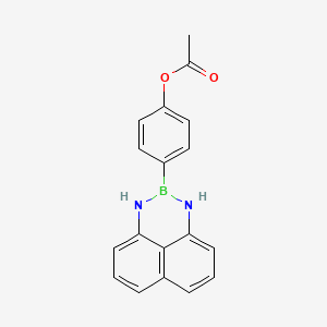 molecular formula C18H15BN2O2 B8020299 4-(1H-Naphtho[1,8-de][1,3,2]diazaborinin-2(3H)-yl)phenyl acetate 