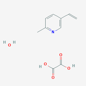 molecular formula C10H13NO5 B8020355 2-Methyl-5-vinylpyridine oxalic acid salt hydrate 