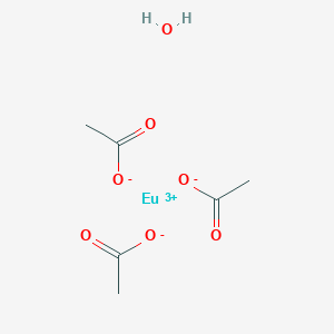molecular formula C6H11EuO7 B8020426 Europium(3+);triacetate;hydrate 