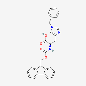 molecular formula C28H25N3O4 B8020453 Fmoc-d-his(bzl)-oh 