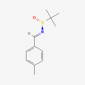 molecular formula C12H17NOS B8020482 (S)-2-Methyl-N-(4-methylbenzylidene)-propane-2-sulfinamide 