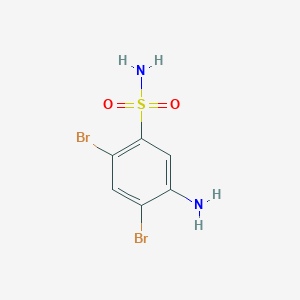 molecular formula C6H6Br2N2O2S B8020485 5-Amino-2,4-dibromobenzenesulfonamide 