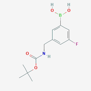 molecular formula C12H17BFNO4 B8020494 [3-({[(tert-Butoxy)carbonyl]amino}methyl)-5-fluorophenyl]boronic acid 