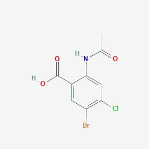 molecular formula C9H7BrClNO3 B8020539 2-Acetamido-5-bromo-4-chlorobenzoic acid 