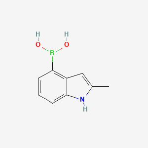 molecular formula C9H10BNO2 B8020569 (2-methyl-1H-indol-4-yl)boronic acid 