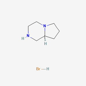 molecular formula C7H15BrN2 B8020598 (S)-1,4-Diazabicyclo[4.3.0]nonane HBr 