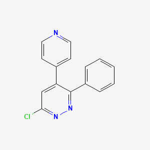 molecular formula C15H10ClN3 B8020657 6-Chloro-3-phenyl-4-(pyridin-4-yl)Pyridazine 