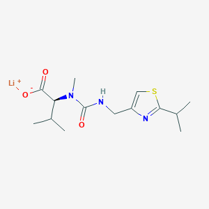 molecular formula C14H22LiN3O3S B8020665 Lithium,3-methyl-2-[[methyl-[(2-propan-2-yl-1,3-thiazol-4-yl)methyl]carbamoyl]amino]butanoate 