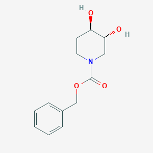 molecular formula C13H17NO4 B8020710 (3R,4R)-rel-Benzyl 3,4-dihydroxypiperidine-1-carboxylate 