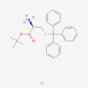 molecular formula C26H30ClNO2S B8020729 [(2R)-1-[(2-methylpropan-2-yl)oxy]-1-oxo-3-tritylsulfanylpropan-2-yl]azanium;chloride 