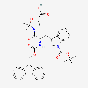 (S)-3-(Na-(((9H-Fluoren-9-yl)methoxy)carbonyl)-1-(tert-butoxycarbonyl)-L-tryptophyl)-2,2-dimethyloxazolidine-5-carboxylic acid