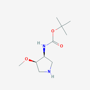 molecular formula C10H20N2O3 B8020767 tert-Butyl (cis-4-methoxypyrrolidin-3-yl)carbamate 
