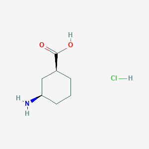 molecular formula C7H14ClNO2 B8020774 (1S,3R)-3-Aminocyclohexanecarboxylic acid hydrochloride 