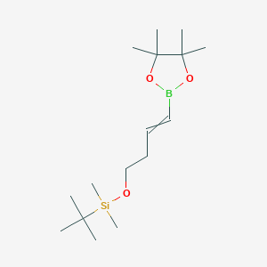molecular formula C16H33BO3Si B8020790 (Z)-tert-butyldimethyl((4-(4,4,5,5-tetramethyl-1,3,2-dioxaborolan-2-yl)but-3-en-1-yl)oxy)silane 