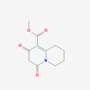 molecular formula C11H13NO4 B8020807 2H-quinolizine-1-carboxylic acid, 3,4,6,7,8,9-hexahydro-2,4-dioxo-, methyl ester 