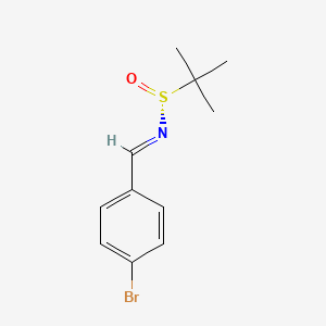 molecular formula C11H14BrNOS B8020809 (R)-N-(4-bromobenzylidene)-2-methylpropane-2-sulfinamide 