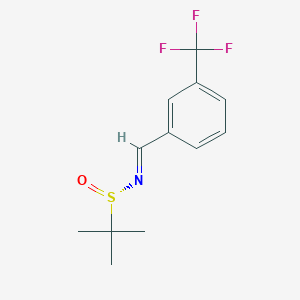 molecular formula C12H14F3NOS B8020824 (S)-2-Methyl-N-(3-(trifluoromethyl)-benzylidene)propane-2-sulfinamide 
