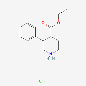 molecular formula C14H20ClNO2 B8020945 Ethyl 3-Phenylpiperidine-4-carboxylate HCl 