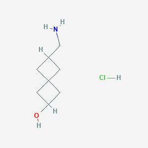molecular formula C8H16ClNO B8020973 6-(Aminomethyl)spiro[3.3]heptan-2-ol hydrochloride 