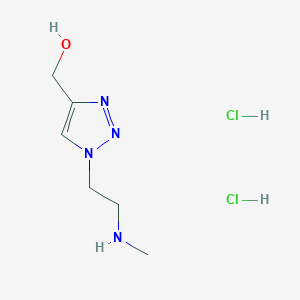 molecular formula C6H14Cl2N4O B8021052 [1-[2-(Methylamino)ethyl]triazol-4-yl]methanol;dihydrochloride 