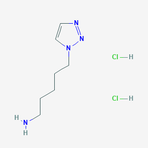 molecular formula C7H16Cl2N4 B8021058 5-(Triazol-1-yl)pentan-1-amine;dihydrochloride 