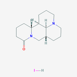 molecular formula C15H25IN2O B8021168 (1R,2R,9R,17S)-7,13-diazatetracyclo[7.7.1.02,7.013,17]heptadecan-6-one;hydroiodide 