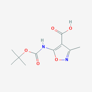 molecular formula C10H14N2O5 B8021201 5-{[(Tert-butoxy)carbonyl]amino}-3-methyl-1,2-oxazole-4-carboxylic acid 