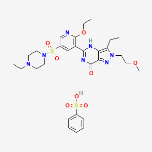 benzenesulfonic acid;5-[2-ethoxy-5-(4-ethylpiperazin-1-yl)sulfonylpyridin-3-yl]-3-ethyl-2-(2-methoxyethyl)-4H-pyrazolo[4,3-d]pyrimidin-7-one