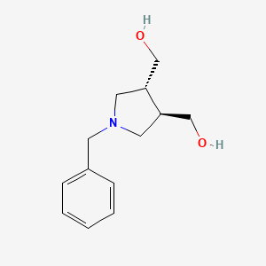 molecular formula C13H19NO2 B8021270 Trans-(1-Benzylpyrrolidine-3,4-diyl)dimethanol 