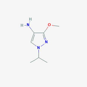 molecular formula C7H13N3O B8021275 3-methoxy-1-(propan-2-yl)-1H-pyrazol-4-amine 