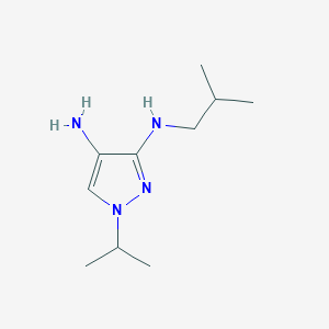 molecular formula C10H20N4 B8021315 N3-(2-methylpropyl)-1-(propan-2-yl)-1H-pyrazole-3,4-diamine 
