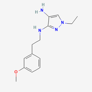 molecular formula C14H20N4O B8021322 1-ethyl-N3-[2-(3-methoxyphenyl)ethyl]-1H-pyrazole-3,4-diamine CAS No. 1429419-71-5