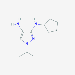 molecular formula C11H20N4 B8021337 N3-cyclopentyl-1-(propan-2-yl)-1H-pyrazole-3,4-diamine 
