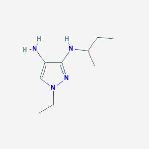 molecular formula C9H18N4 B8021356 N3-(butan-2-yl)-1-ethyl-1H-pyrazole-3,4-diamine 