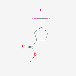molecular formula C8H11F3O2 B8021405 Methyl 3-(trifluoromethyl)cyclopentane-1-carboxylate 