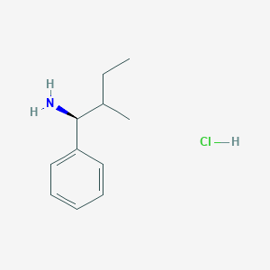 molecular formula C11H18ClN B8021423 (1S)-2-Methyl-1-phenylbutan-1-amine hydrochloride 