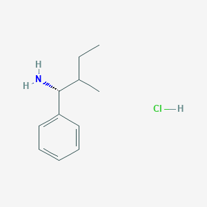 molecular formula C11H18ClN B8021427 (1R)-2-Methyl-1-phenylbutan-1-amine hydrochloride 