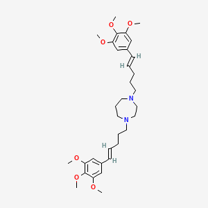 molecular formula C33H48N2O6 B8021469 1H-1,4-Diazepine, hexahydro-1,4-bis((4E)-5-(3,4,5-trimethoxyphenyl)-4-penten-1-yl)- CAS No. 286441-08-5
