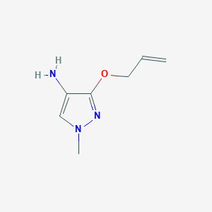 molecular formula C7H11N3O B8021508 1-methyl-3-(prop-2-en-1-yloxy)-1H-pyrazol-4-amine 