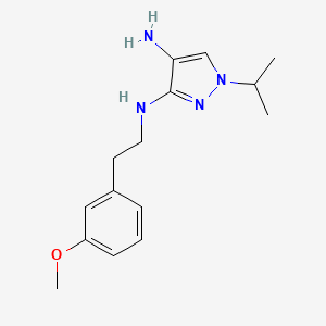 molecular formula C15H22N4O B8021513 N3-[2-(3-methoxyphenyl)ethyl]-1-(propan-2-yl)-1H-pyrazole-3,4-diamine 