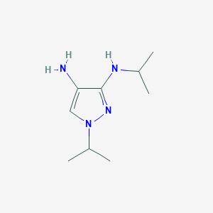 molecular formula C9H18N4 B8021528 N1,3-bis(propan-2-yl)-1H-pyrazole-3,4-diamine 