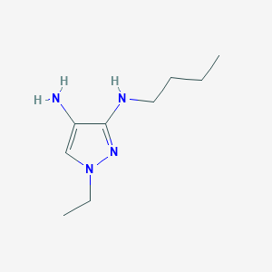 molecular formula C9H18N4 B8021550 N3-butyl-1-ethyl-1H-pyrazole-3,4-diamine CAS No. 1429419-73-7