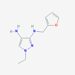 molecular formula C10H14N4O B8021558 1-ethyl-N3-[(furan-2-yl)methyl]-1H-pyrazole-3,4-diamine 