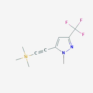 1-methyl-3-(trifluoromethyl)-5-[(trimethylsilyl)ethynyl]-1H-pyrazole