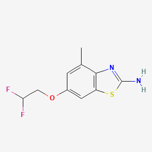 molecular formula C10H10F2N2OS B8021593 6-(2,2-Difluoroethoxy)-4-methyl-1,3-benzothiazol-2-amine 