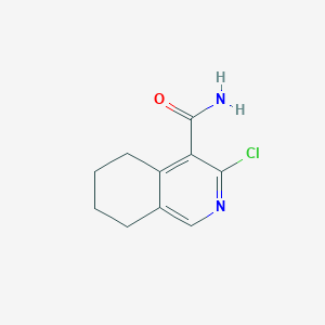 molecular formula C10H11ClN2O B8021599 3-Chloro-5,6,7,8-tetrahydroisoquinoline-4-carboxamide 