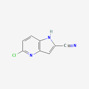 molecular formula C8H4ClN3 B8021655 5-Chloro-1H-pyrrolo[3,2-b]pyridine-2-carbonitrile CAS No. 1630906-47-6