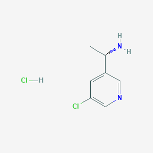 molecular formula C7H10Cl2N2 B8021683 (S)-1-(5-Chloropyridin-3-yl)ethanamine hydrochloride 